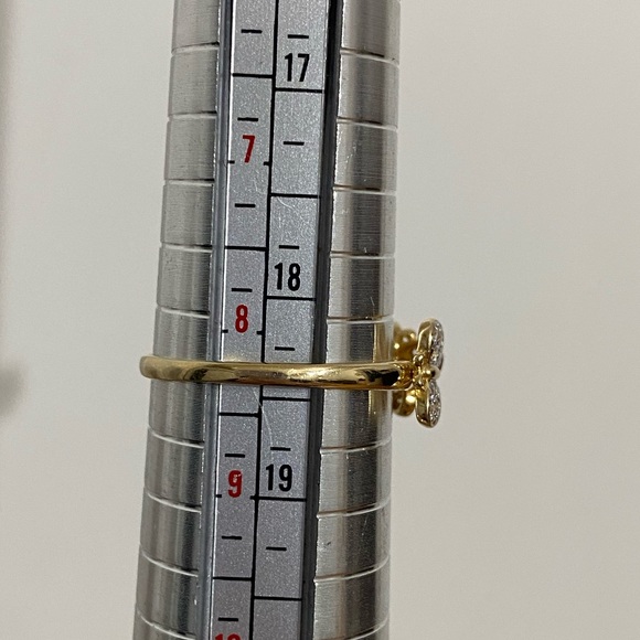 14k Solid Yellow Gold 3 Butterfly Ring Size 8.25 - Picture 9 of 11